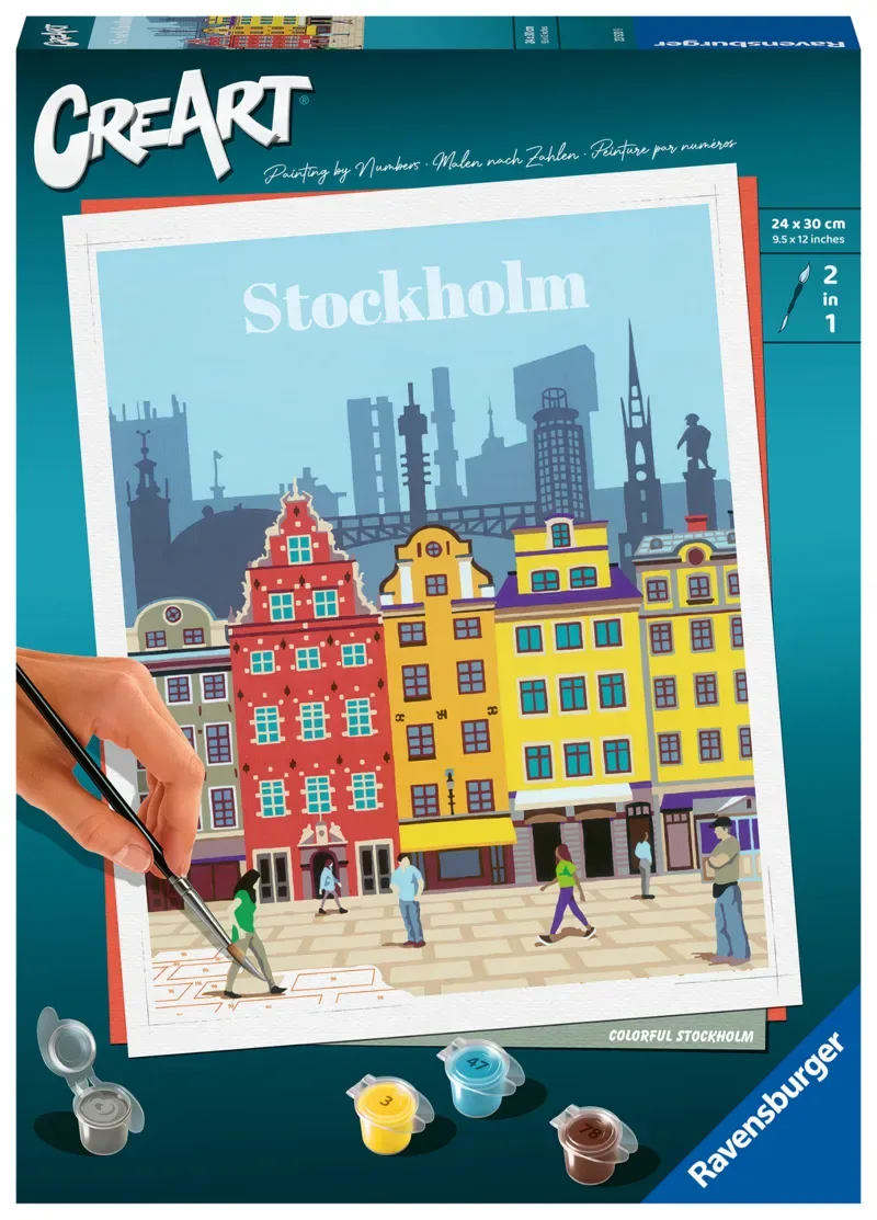 Puzzle Peinture au Numéro - CréArt - Stockholm van Ravensburger – doos 2 van 2