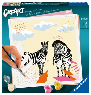 Puzzle Peinture au Numéro - CréArt - Zèbre - Jolane Edition van Ravensburger – doos 2 van 2