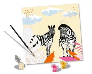 Puzzle Peinture au Numéro - CréArt - Zèbre - Jolane Edition van Ravensburger – doos 1 van 2
