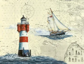 Puzzle Phare Romantique - 2000 pièces von Ravensburger – Schachtel 1 von 2