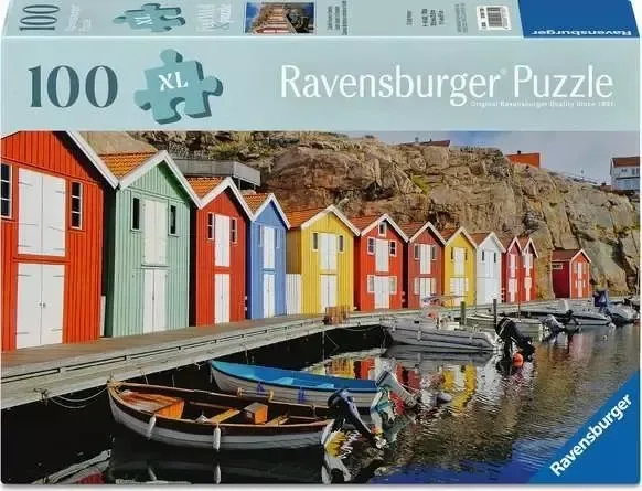 Puzzle Pièces XXL - Feel Well & Puzzle - Maisons Colorées En Suède de Ravensburger – boîte 2 sur 2