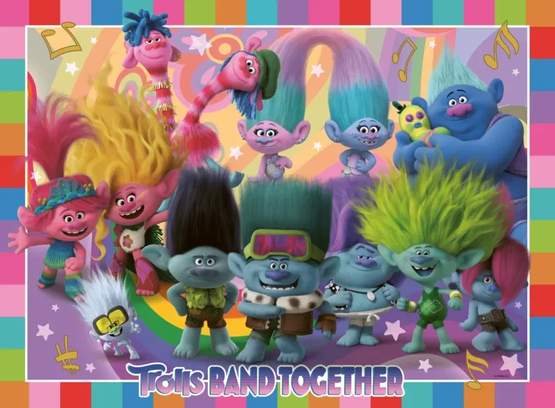 Puzzle Pièces XXL - Trolls 3 - 100 à 149 pièces de Ravensburger – boîte 1 sur 2