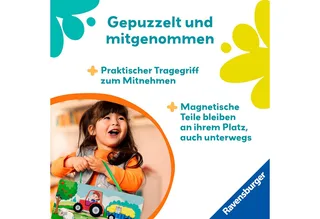 Puzzle Play+ Magnetisches Holz-Zähl-Puzzl Bauernhof, 6 Puzzleteile de Ravensburger, édition Multicolore – boîte 3 sur 5