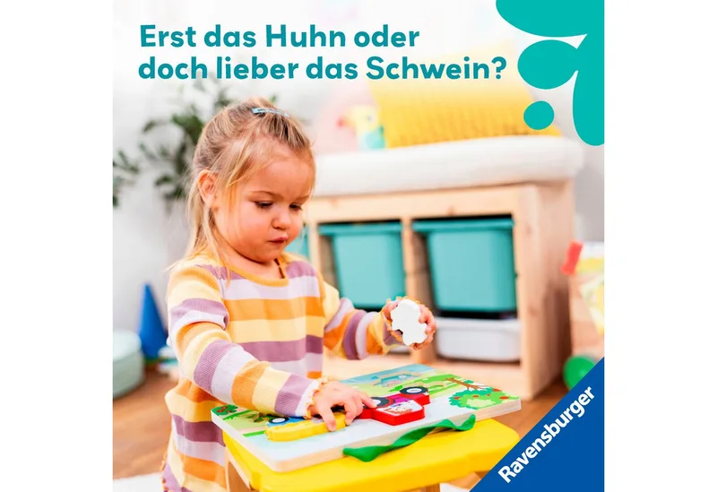 Puzzle Play+ Magnetisches Holz-Zähl-Puzzl Bauernhof, 6 Puzzleteile de Ravensburger, édition Multicolore – boîte 4 sur 5