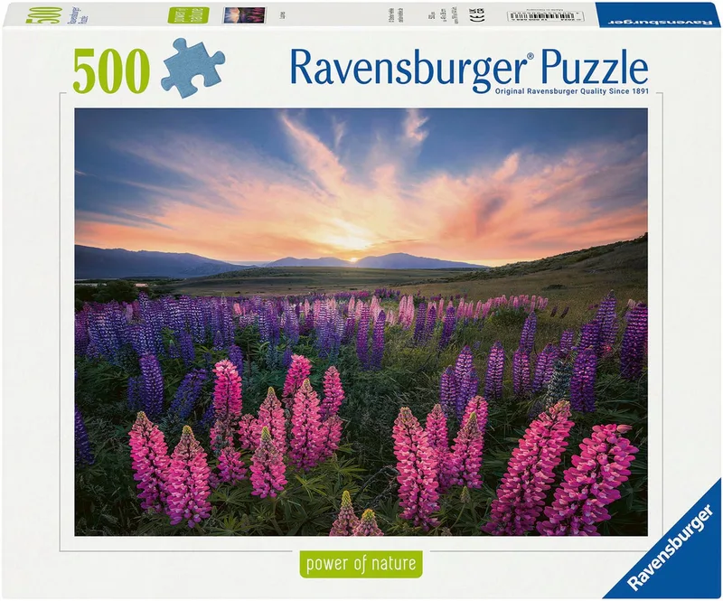 Puzzle power of nature, Lupinen, 500 Puzzleteile, Made in Germany de Ravensburger, édition Multicolore – boîte 1 sur 2