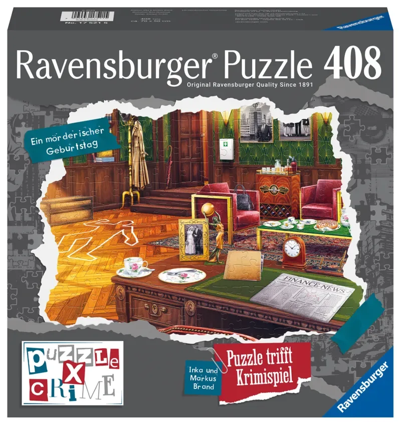 Puzzle Puzzle X Crime : Un Anniversaire Meurtrier - 200 à 499 pièces de Ravensburger – boîte 2 sur 2