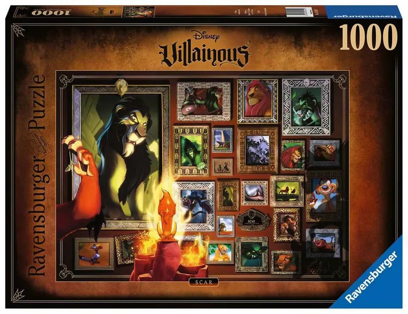 Puzzle Ravensburger 16524 - Villainous: Scar - 1000 Teile, Puzzleteile van Ravensburger – doos
