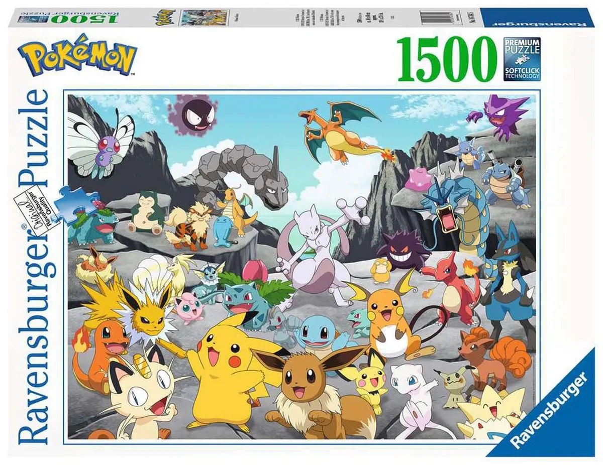 Puzzle Ravensburger 16784 - Pokémon Classics - 1500 Teile, Puzzleteile von Ravensburger – Schachtel