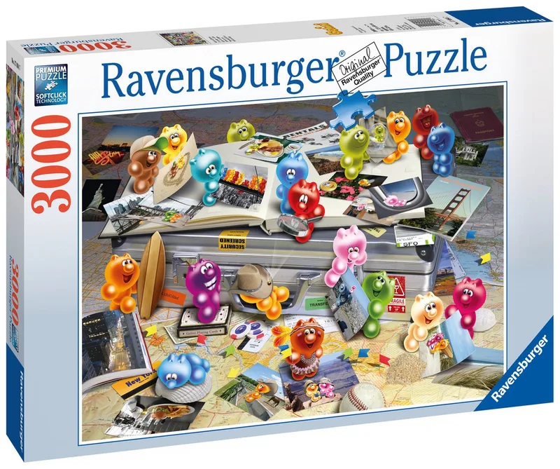 Puzzle Ravensburger, Gelini auf Reisen 3000 Teile Puzzle, 3000 Puzzleteile, Made in Europe from Ravensburger, Multicolour edition – box 1 of 4