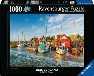 Puzzle Romantische Hafenwelt von Ahrenshoop, 1000 Puzzleteile, Made in Germany from Ravensburger, Multicolour edition – box 1 of 2