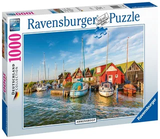 Puzzle Romantische Hafenwelt von Ahrenshoop 17092, 1000 Puzzleteile de Ravensburger – boîte 1 sur 2