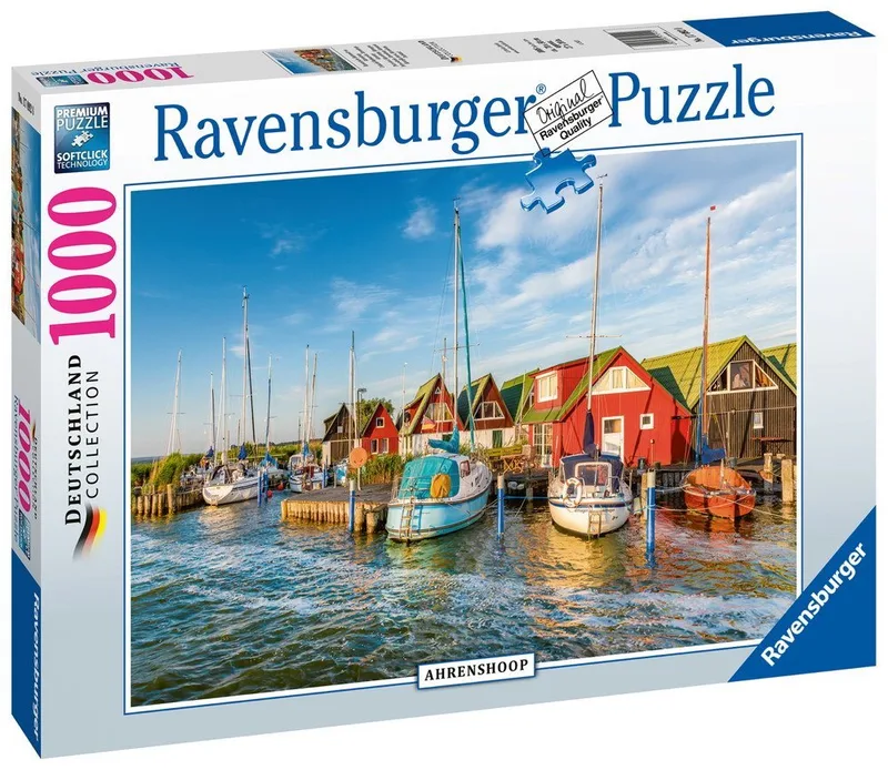 Puzzle Romantische Hafenwelt von Ahrenshoop 17092, 1000 Puzzleteile de Ravensburger – boîte 1 sur 2