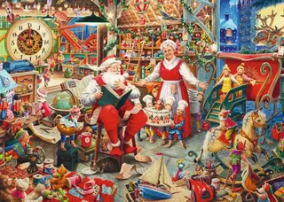 Puzzle Santa's Workshop - 1000 Teile Puzzle, 1000 Puzzleteile, Made in Europe van Ravensburger, editie Meerkleurig – doos 2 van 2