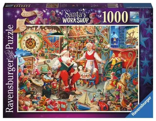 Puzzle Santa's Workshop - 1000 Teile Puzzle, 1000 Puzzleteile, Made in Europe van Ravensburger, editie Meerkleurig – doos 1 van 2