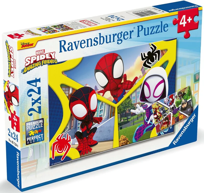 Puzzle Spidey und seine Super-Freunde, 48 Puzzleteile, Made in Europe de Ravensburger, édition Multicolore – boîte 2 sur 4