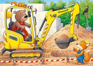 Puzzle Tiere auf der Baustelle, 20 Puzzleteile, Made in Europe from Ravensburger, Multicolour edition – box 3 of 5