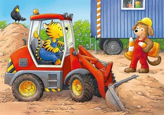 Puzzle Tiere auf der Baustelle, 20 Puzzleteile, Made in Europe from Ravensburger, Multicolour edition – box 2 of 5
