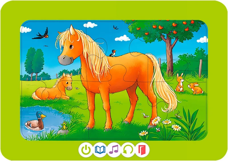 Puzzle tiptoi® 3 erste Puzzles: Bauernhoftiere, 18 Puzzleteile, Made in Europe von Ravensburger, Ausgabe Mehrfarbig – Schachtel 3 von 4