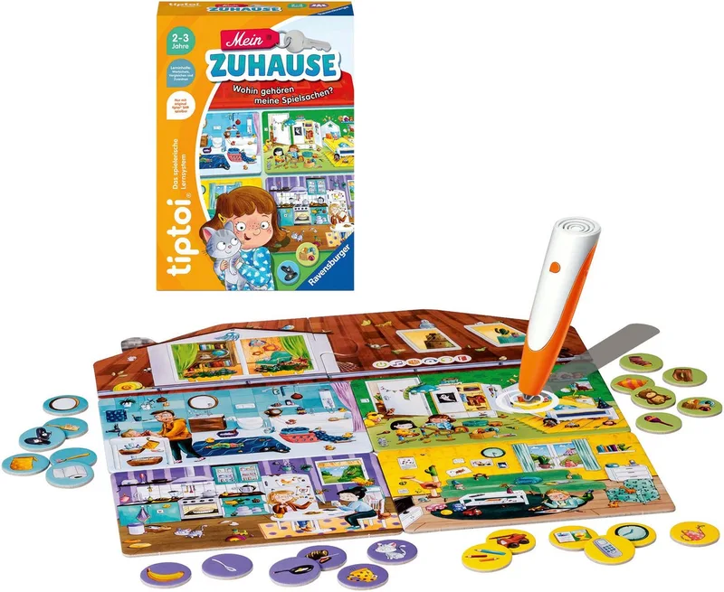 Puzzle tiptoi® Mein Zuhause, Puzzleteile, Made in Europe de Ravensburger, édition Multicolore – boîte 2 sur 3