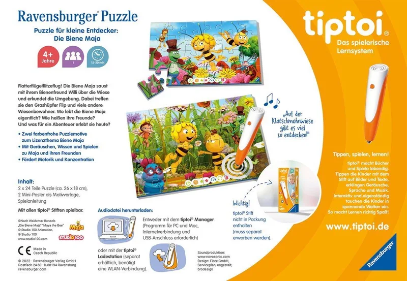Puzzle tiptoi Puzzeln, Entdecken, Erleben Biene Maja 00141, 1000 Puzzleteile de Ravensburger – boîte 2 sur 5