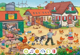 Puzzle tiptoi® Puzzle für kleine Entdecker: Bauernhof, 12 Puzzleteile, Made in Europe de Ravensburger, édition Multicolore – boîte 3 sur 5