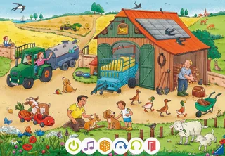 Puzzle tiptoi® Puzzle für kleine Entdecker: Bauernhof, 12 Puzzleteile, Made in Europe de Ravensburger, édition Multicolore – boîte 4 sur 5