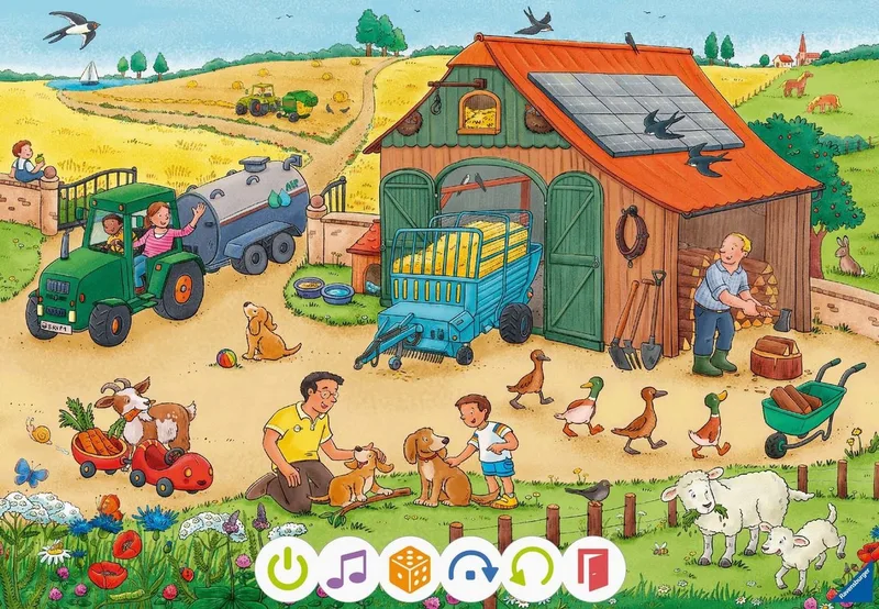 Puzzle tiptoi® Puzzle für kleine Entdecker: Bauernhof, 12 Puzzleteile, Made in Europe de Ravensburger, édition Multicolore – boîte 4 sur 5