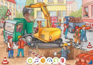 Puzzle tiptoi® Puzzle für kleine Entdecker: Baustelle, 12 Puzzleteile, Made in Europe de Ravensburger, édition Multicolore – boîte 4 sur 5