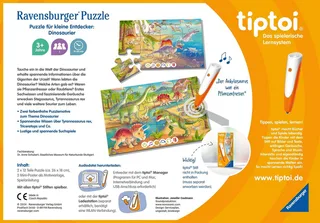 Puzzle tiptoi® Puzzle für kleine Entdecker: Dinosaurier, 24 Puzzleteile, Made in Europe from Ravensburger, Multicolour edition – box 4 of 4