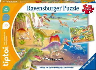 Puzzle tiptoi® Puzzle für kleine Entdecker: Dinosaurier, 24 Puzzleteile, Made in Europe from Ravensburger, Multicolour edition – box 1 of 4