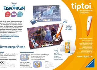 Puzzle tiptoi® Puzzle für kleine Entdecker: Disney Die Eiskönigin, 24 Puzzleteile, (2 x 24 Teile) Made in Europe de Ravensburger, édition Multicolore – boîte 5 sur 5