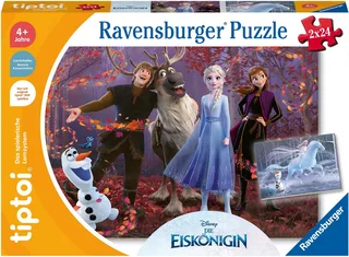 Puzzle tiptoi® Puzzle für kleine Entdecker: Disney Die Eiskönigin, 24 Puzzleteile, (2 x 24 Teile) Made in Europe de Ravensburger, édition Multicolore – boîte 1 sur 5