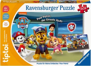 Puzzle tiptoi® Puzzle für kleine Entdecker: PAW Patrol, 24 Puzzleteile, (2 x 24 Teile) Made in Europe von Ravensburger, Ausgabe Mehrfarbig – Schachtel 2 von 3