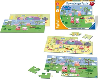 Puzzle tiptoi® Puzzle für kleine Entdecker: Peppa Pig, 24 Puzzleteile, (2 x 24 Teile) Made in Europe de Ravensburger, édition Multicolore – boîte 1 sur 5