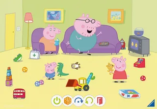 Puzzle tiptoi® Puzzle für kleine Entdecker: Peppa Pig, 24 Puzzleteile, (2 x 24 Teile) Made in Europe de Ravensburger, édition Multicolore – boîte 2 sur 5