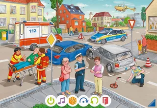 Puzzle tiptoi® Puzzle für kleine Entdecker: Rettungseinsatz, 12 Puzzleteile, Made in Europe de Ravensburger, édition Multicolore – boîte 3 sur 5