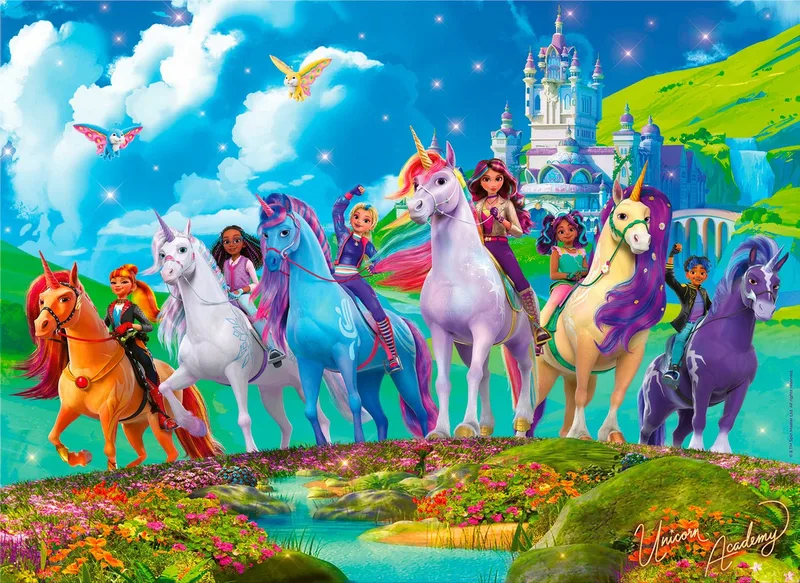 Puzzle Unicorn Academy, Die Magie der Unicorn Academy, 200 Puzzleteile, 200 XXL Teile, Made in Germany from Ravensburger, Multicolour edition – box 2 of 2