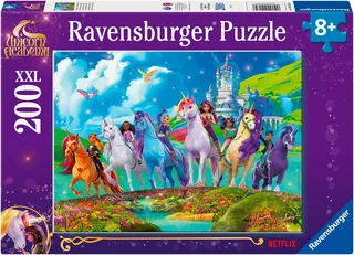 Puzzle Unicorn Academy, Die Magie der Unicorn Academy, 200 Puzzleteile, 200 XXL Teile, Made in Germany from Ravensburger, Multicolour edition – box 1 of 2