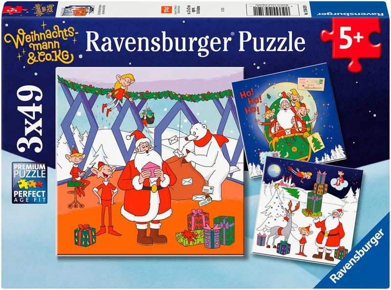 Puzzle Weihnachtsmann & Co. KG, 147 Puzzleteile, Made in Europe de Ravensburger, édition Multicolore – boîte 1 sur 5