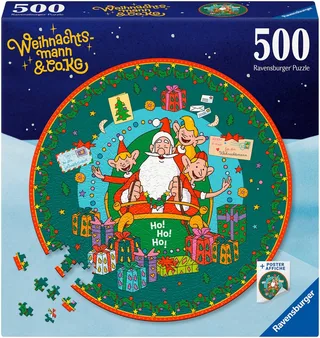Puzzle Weihnachtsmann & Co.KG, 500 Puzzleteile, Made in Europe de Ravensburger, édition Multicolore – boîte 1 sur 2