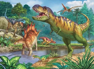 Puzzle Welt der Dinosaurier, 100 Puzzleteile, Made in Germany de Ravensburger, édition Multicolore – boîte 2 sur 2