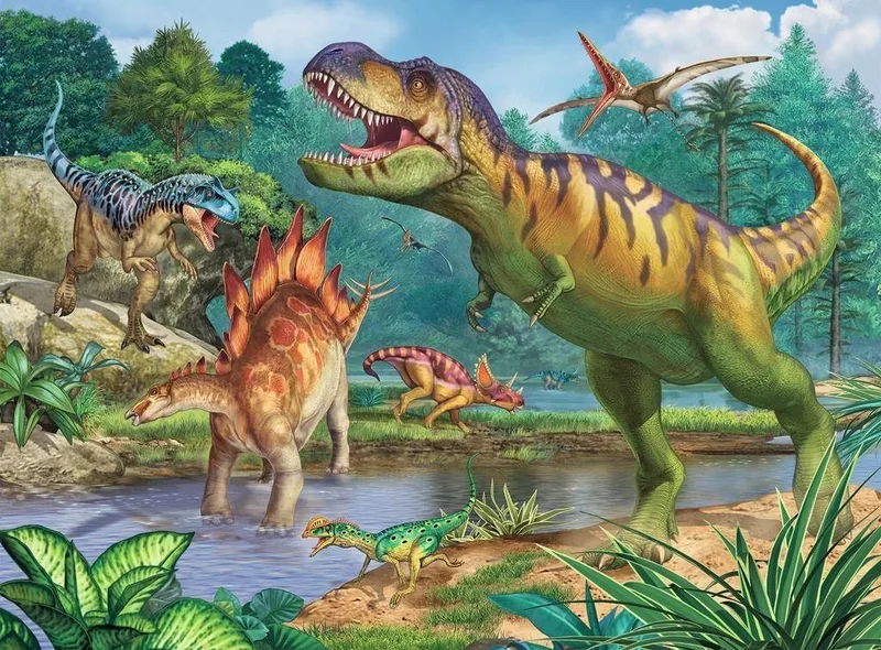 Puzzle Welt der Dinosaurier, 100 Puzzleteile, Made in Germany de Ravensburger, édition Multicolore – boîte 2 sur 2