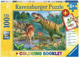 Puzzle Welt der Dinosaurier, 100 Puzzleteile, Made in Germany de Ravensburger, édition Multicolore – boîte 1 sur 2