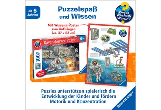 Puzzle Wieso? Weshalb? Warum? Auf der Weltraumstation, 100 Puzzleteile, Made in Germany from Ravensburger, Multicolour edition – box 5 of 5