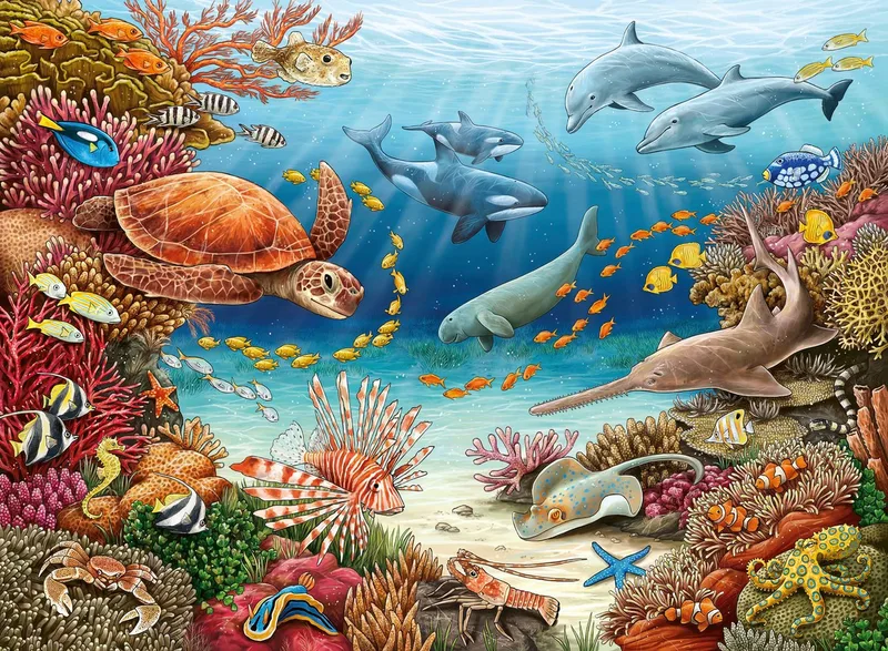 Puzzle Wieso? Weshalb? Warum? Meerestiere am Korallenriff, 150 Puzzleteile, Made in Germany from Ravensburger, Multicolour edition – box 2 of 5