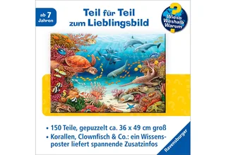 Puzzle Wieso? Weshalb? Warum? Meerestiere am Korallenriff, 150 Puzzleteile, Made in Germany from Ravensburger, Multicolour edition – box 3 of 5