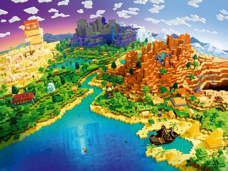 Puzzle World of Minecraft, 1500 Puzzleteile, Made in Germany de Ravensburger, édition Multicolore – boîte 2 sur 2