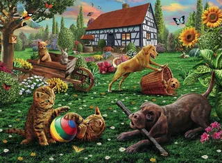 Puzzle XXL Entdecker auf vier Pfoten 12828, 200 Puzzleteile från Ravensburger – kartong 2 av 2