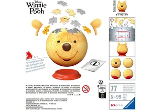 Puzzleball Disney Winnie Puuh mit Ohren, 72 Puzzleteile, Made in Europe from Ravensburger, Multicolour edition – box 4 of 4