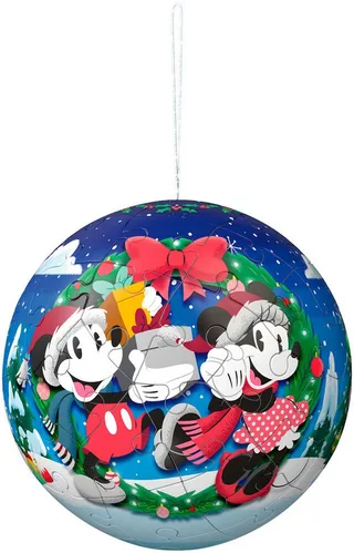 Puzzleball Holiday Baubles Disney, 216 Puzzleteile, Made in Europe van Ravensburger, editie Meerkleurig – doos 4 van 5